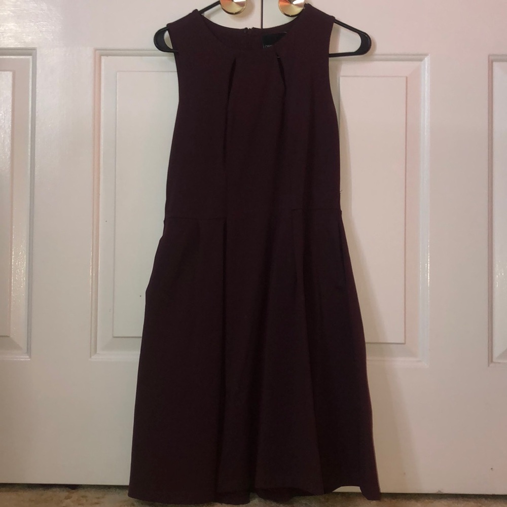 Eggplant dress with pockets
